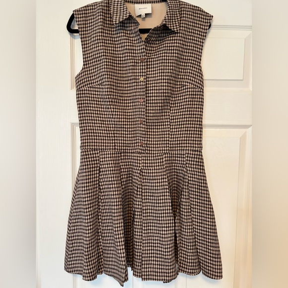 Reformation Ariella Linen Dress Plaid Size 4 - Picture 9 of 11